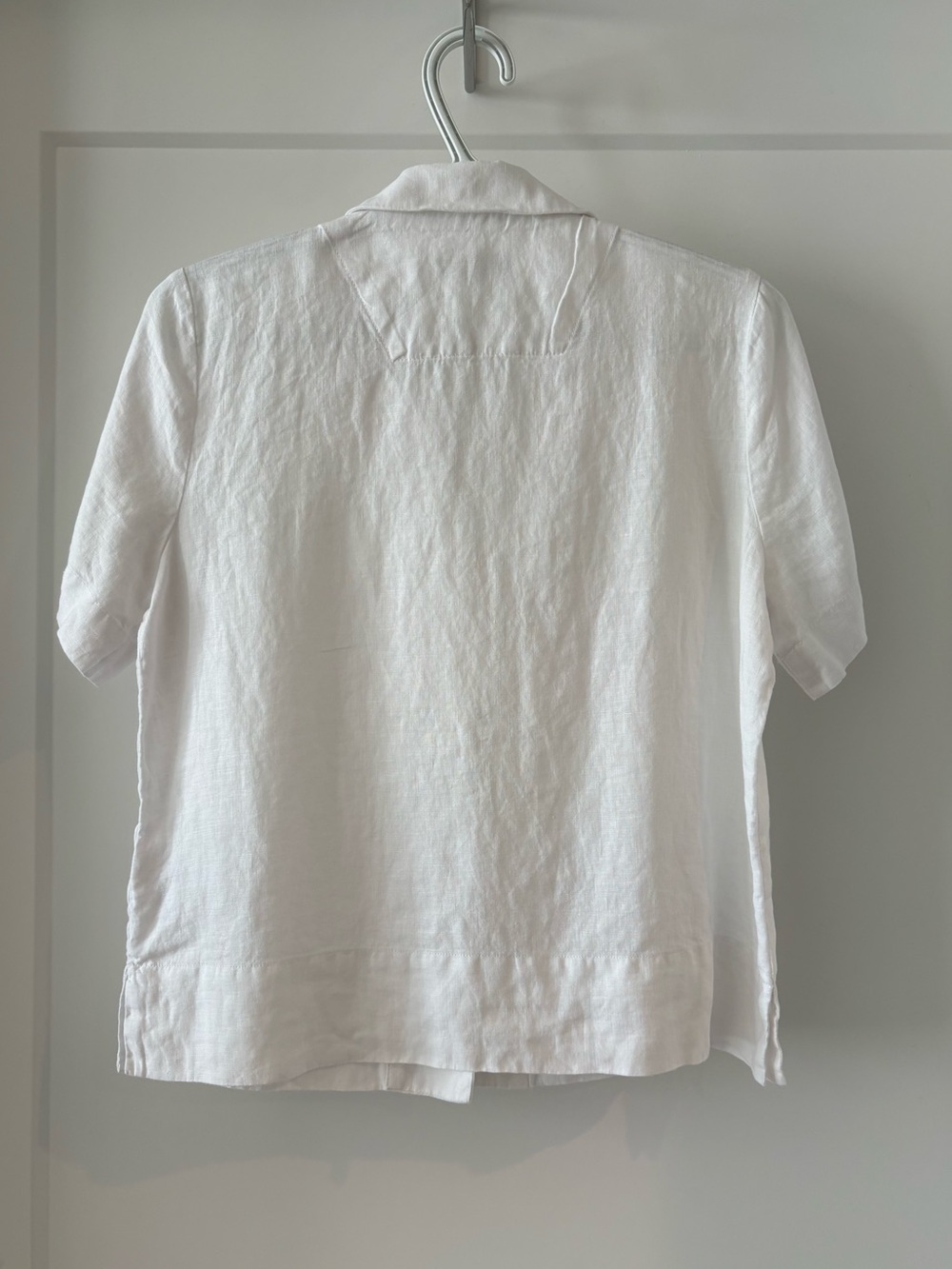 Quince White Linen Short-Sleeve Button-Up Shirt - Picture 4 of 9